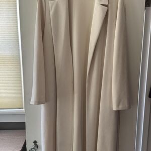 Elegant Cream Long Coat